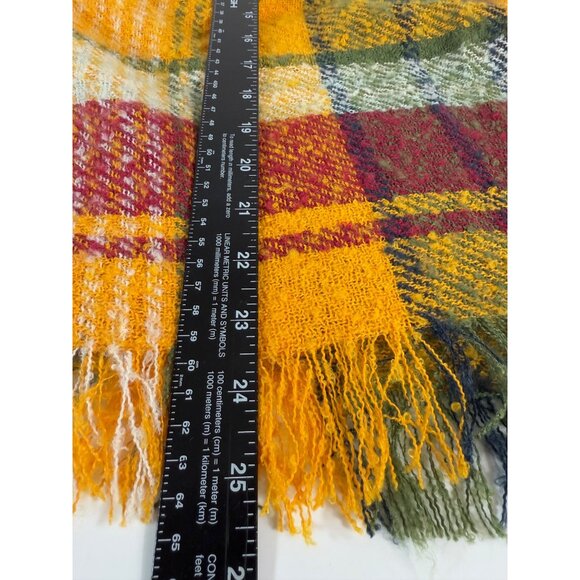 Ruggine Marigold Tunic Poncho Aspen Cape Plaid Pullover Cowl Neck Retro Style - Picture 10 of 12